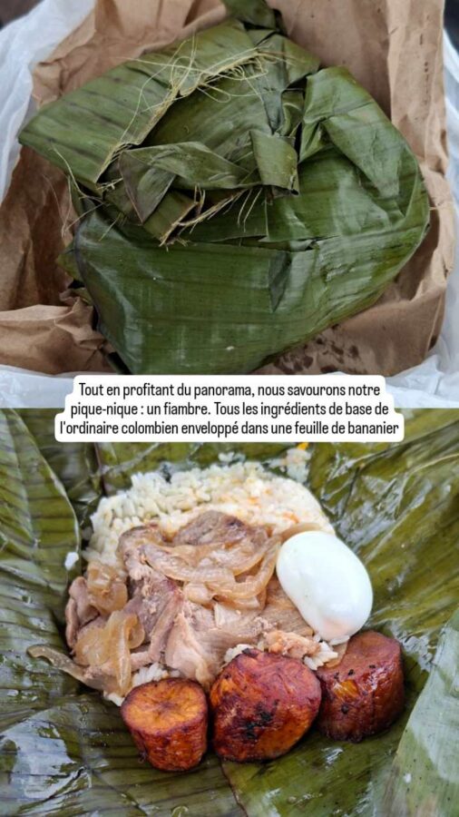 Parc de la Macarena, Colombie, J1, repas, fiambre