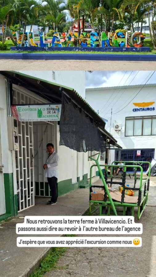 Vol de retour La Macarena - Villavicencio, Colombie