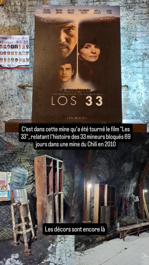 Mine de sel de Nemocón, Colombie,  tournage du film Les 33