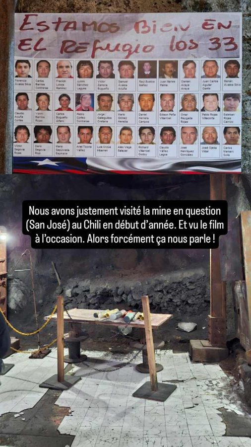 Mine de sel de Nemocón, Colombie,  tournage du film Les 33
