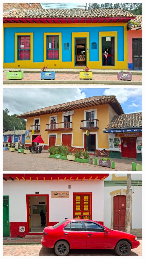 Nemocón, Colombie, façades colorées