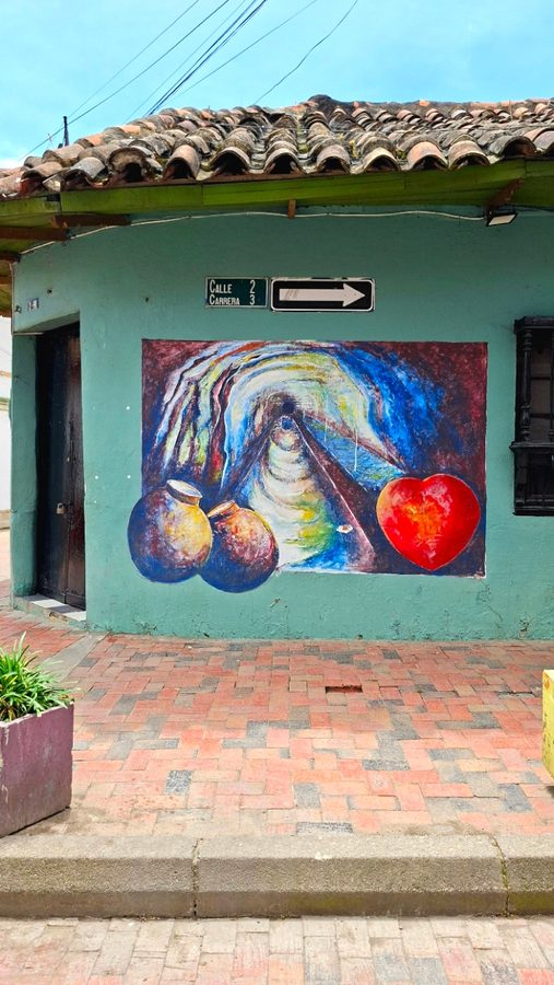 Nemocón, Colombie, mural sur la mine
