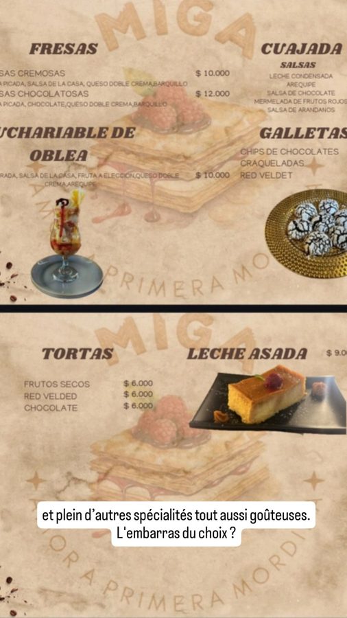 Iza, Colombie : les desserts