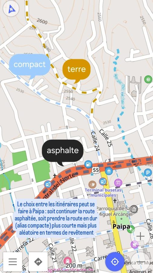 Route traversière de Mongui à Guadalupe, Colombie