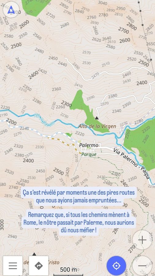 Route traversière de Mongui à Guadalupe, Colombie