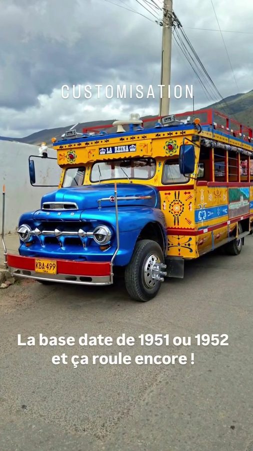 Customisation de véhicules colombiens, Bus Chiva sur base Ford F
