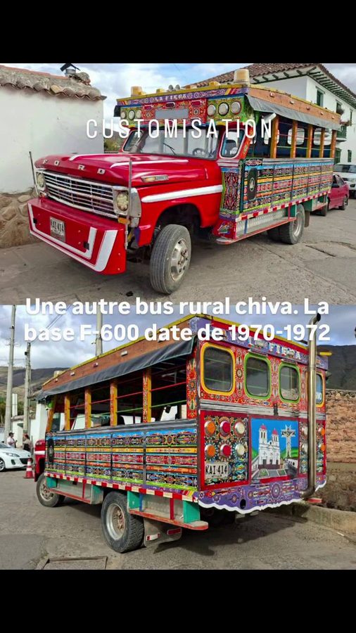 Customisation de véhicules colombiens, Bus Chiva sur base Ford F