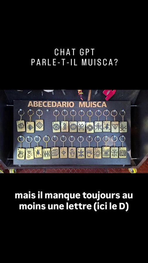 Chat GPT parle-t-il Muisca ? Copie d'écran de la discussion