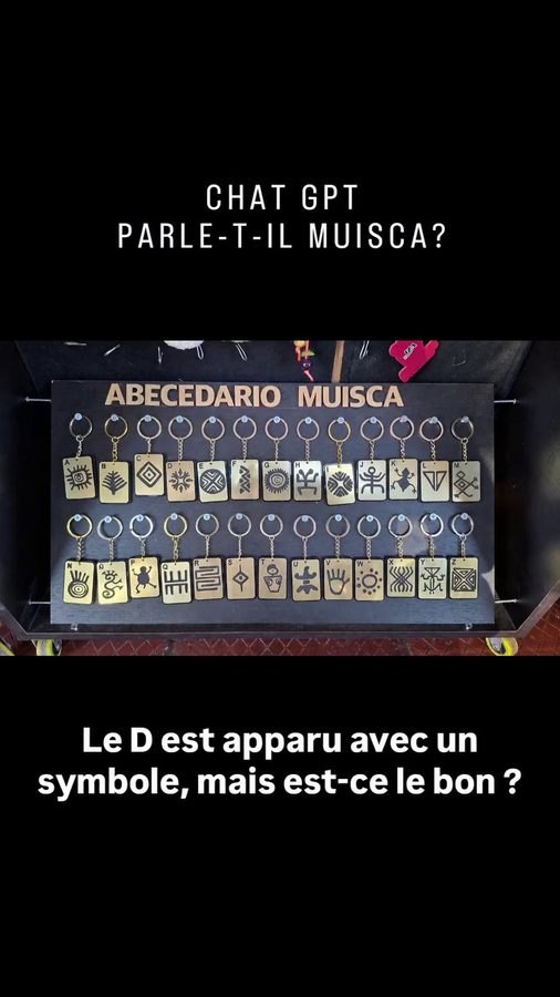 Chat GPT parle-t-il Muisca ? Copie d'écran de la discussion