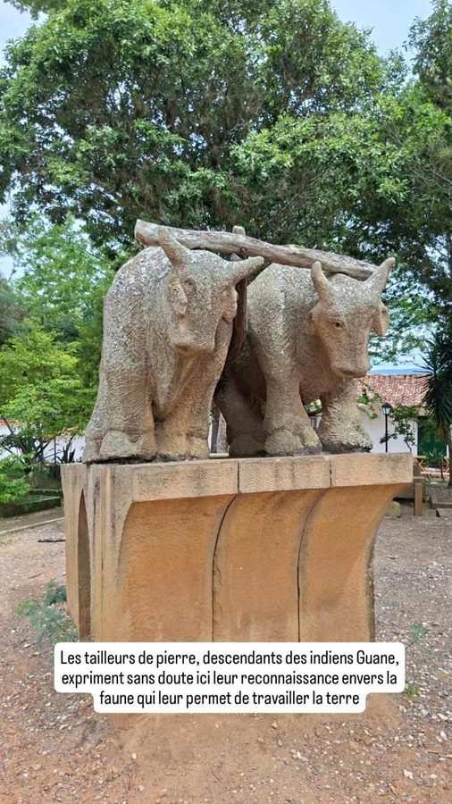Barichara, Colombie : monument aux boeufs