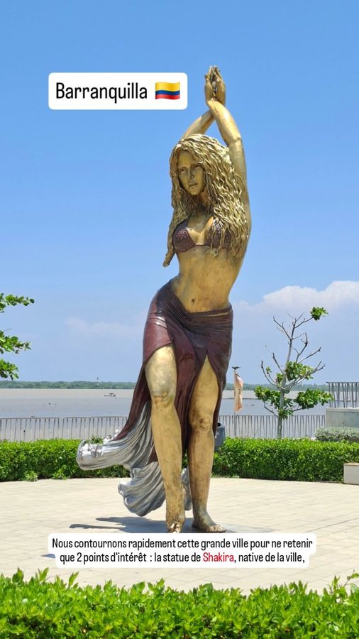 Barranquilla, Colombie, statue de Shakira
