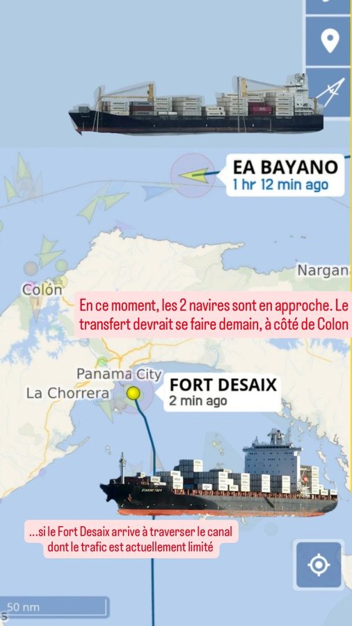 Suivi des navires sur VesselFinder et du conteneur sur le site de Maersk