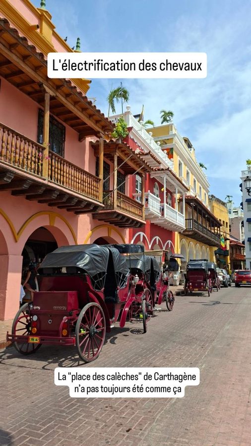 électrification des calèches, Carthagène, Colombie
