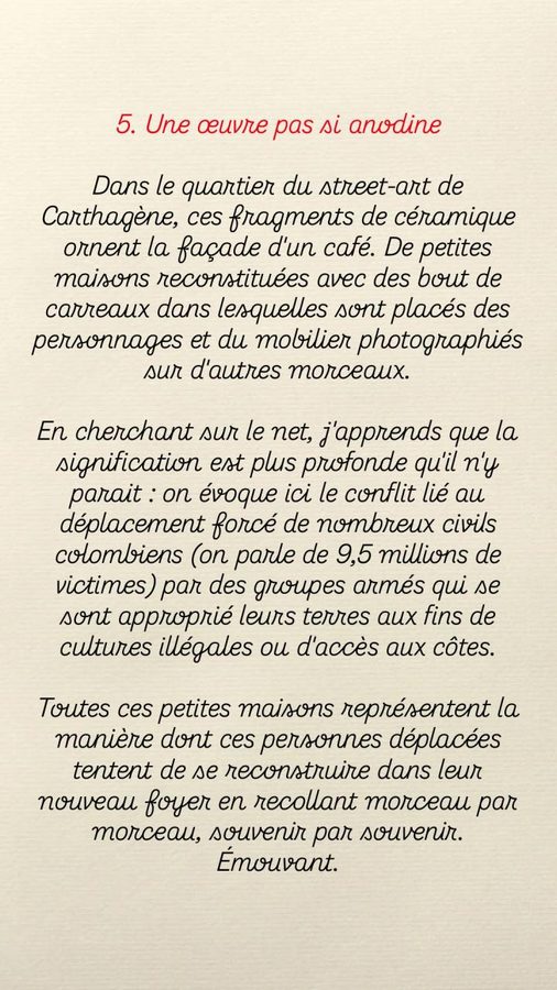 Carthagène, de tout un peu : une oeuvre pas si anodine