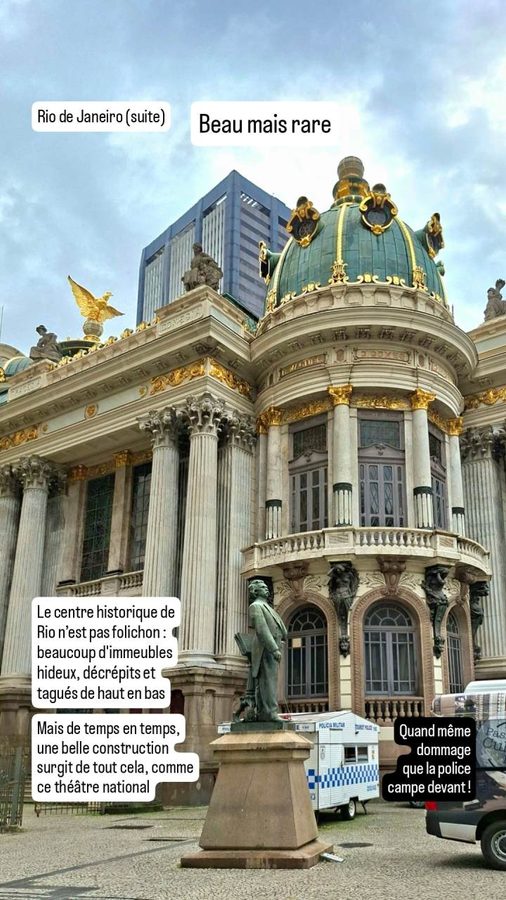 Rare belle architecture de Rio de Janeiro : le théâtre national