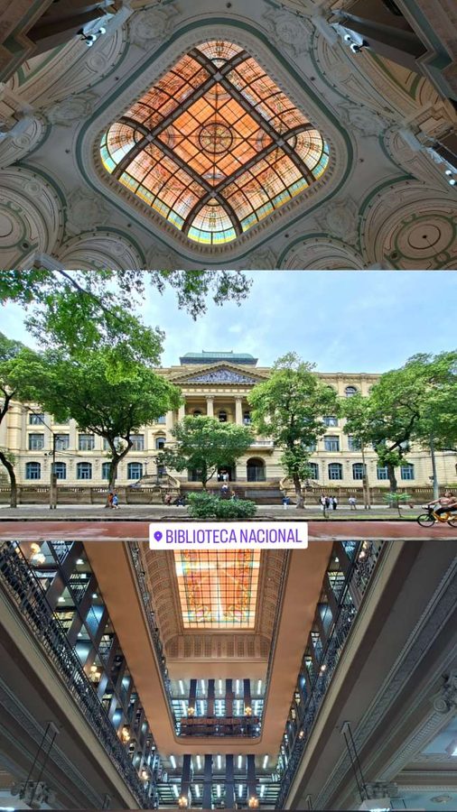 Rare belle architecture de Rio de Janeiro : la bibliothèque nationale du Brésil