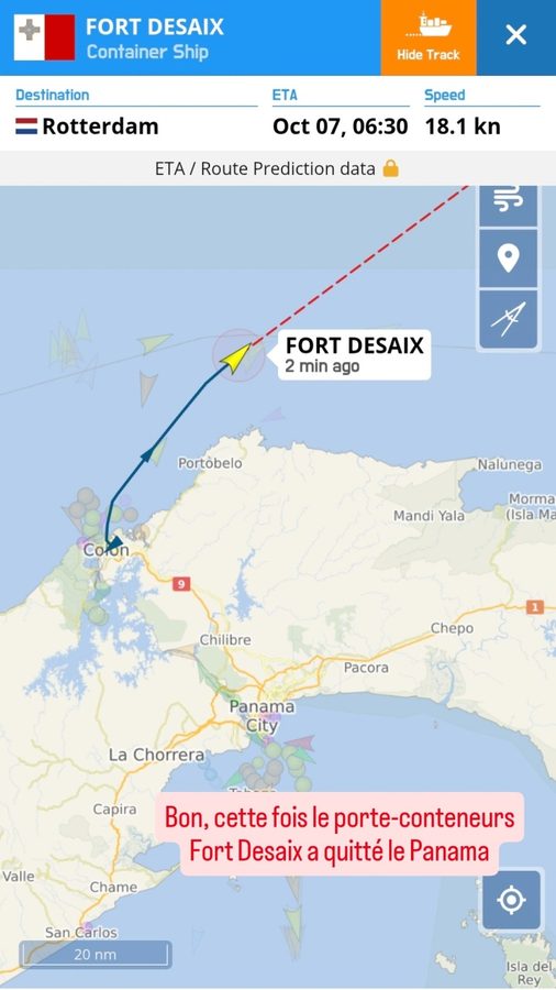 Point shipping : Roberto quitte le Panama